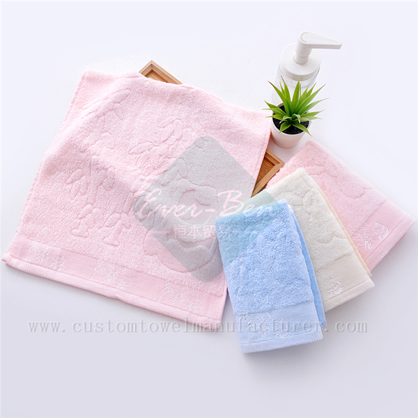 China Bulk Custom purple towels Producer Pink Towels Factory